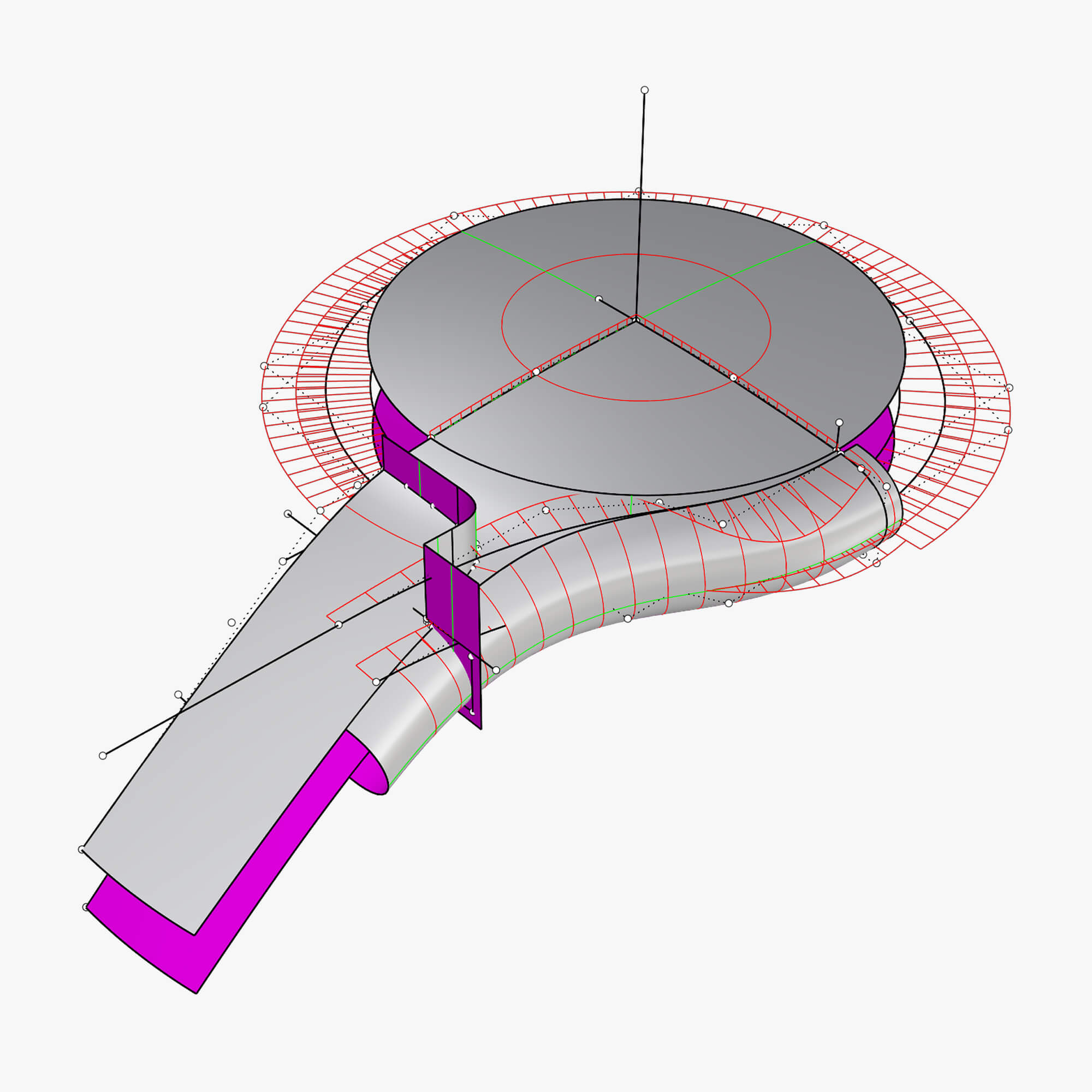 Learn Rhino 3D with our specialized course for industrial designers. This class focuses on advanced NURBS surface modeling, with training in Mesh & SubD forms.