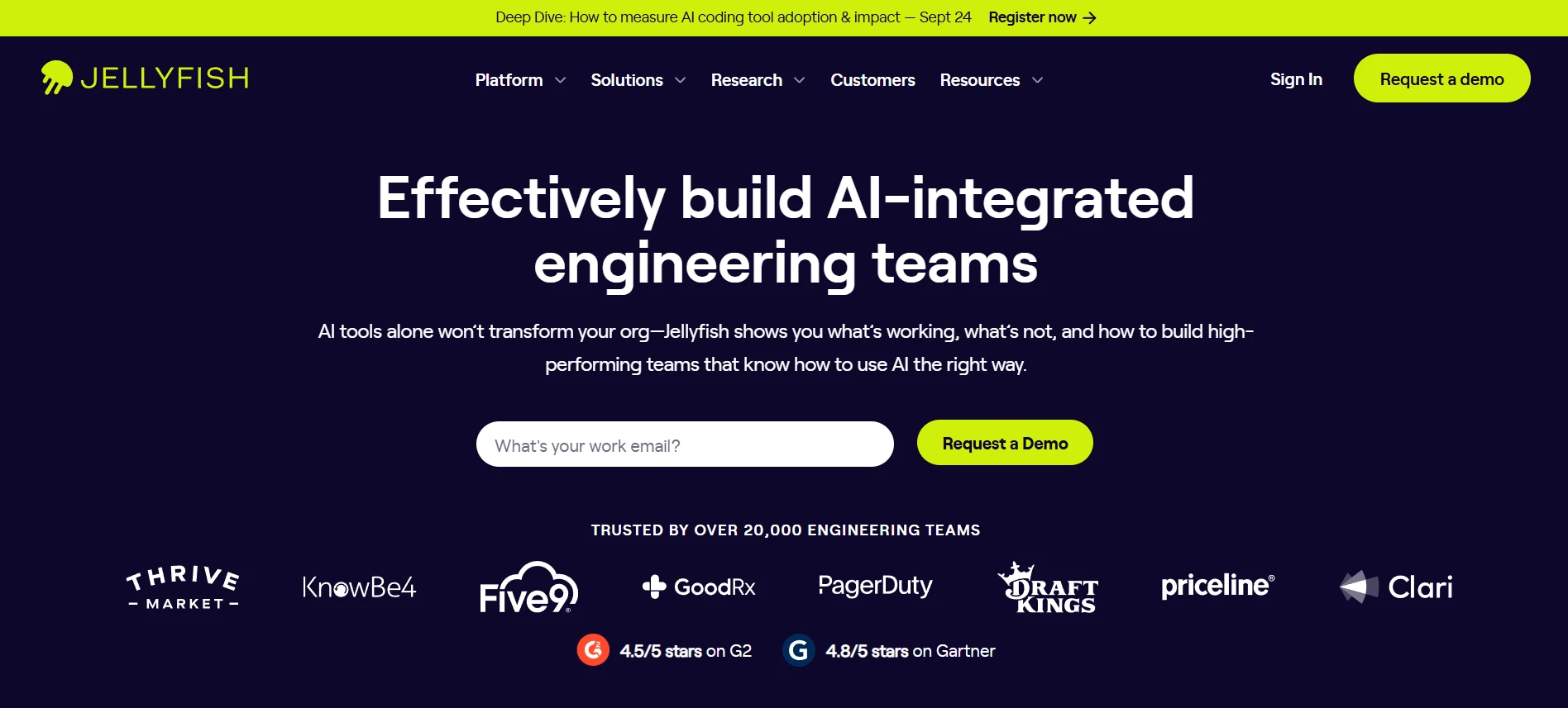 Jellyfish platform for building and managing AI-powered engineering teams.