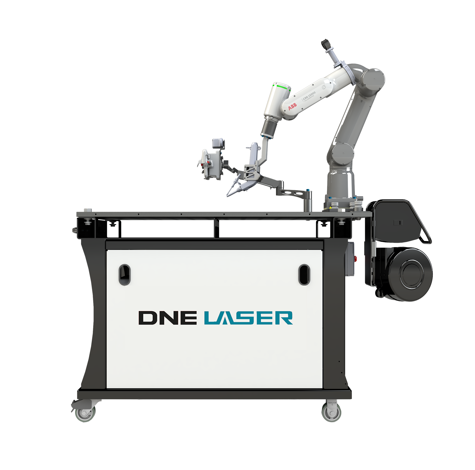 DNE cobot welding cart with ABB GoFa collaborative robot