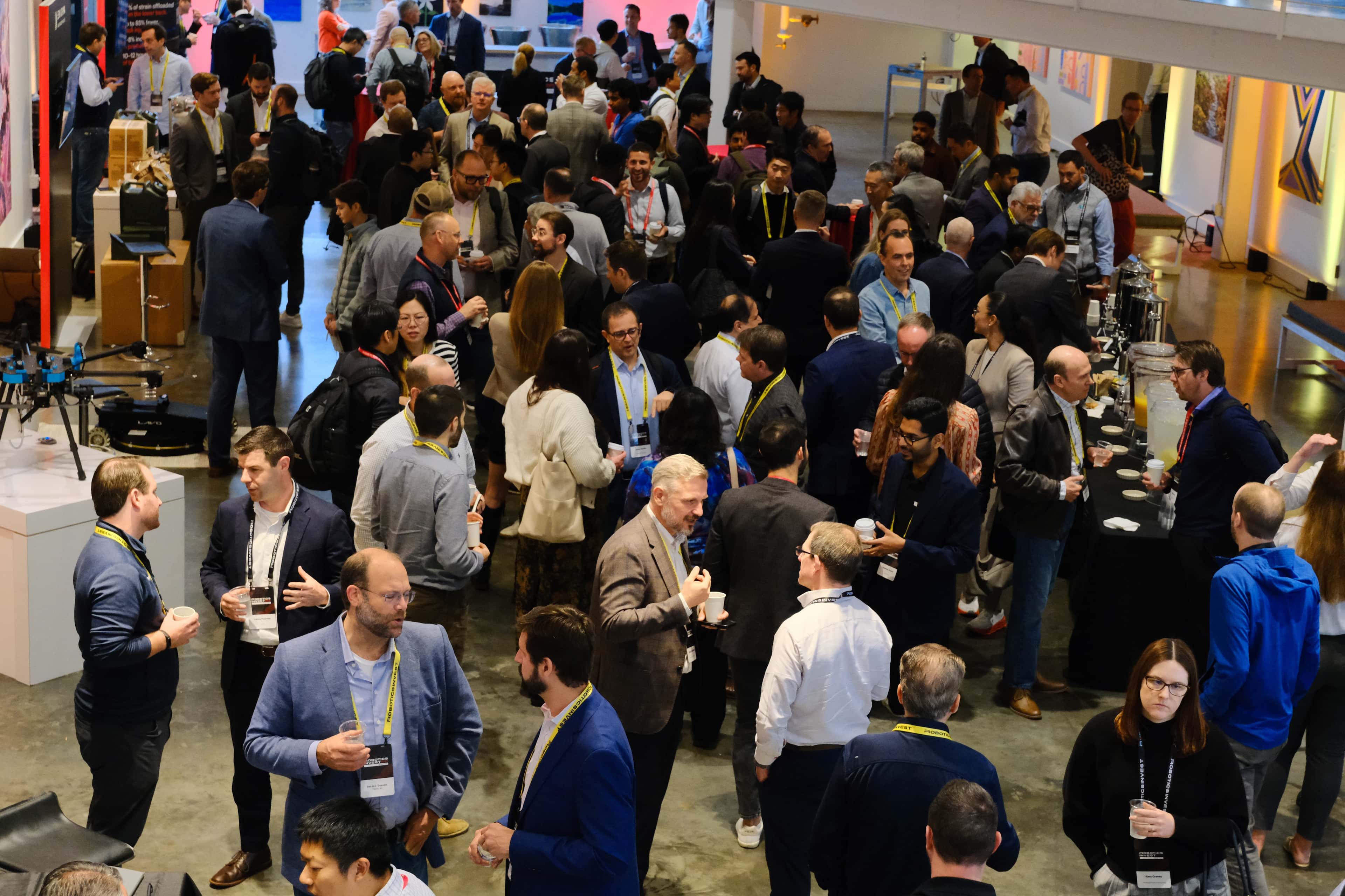 Aerial photo of crowded event space