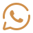 WhatsApp logo icon with a speech bubble and phone symbol in brown color.