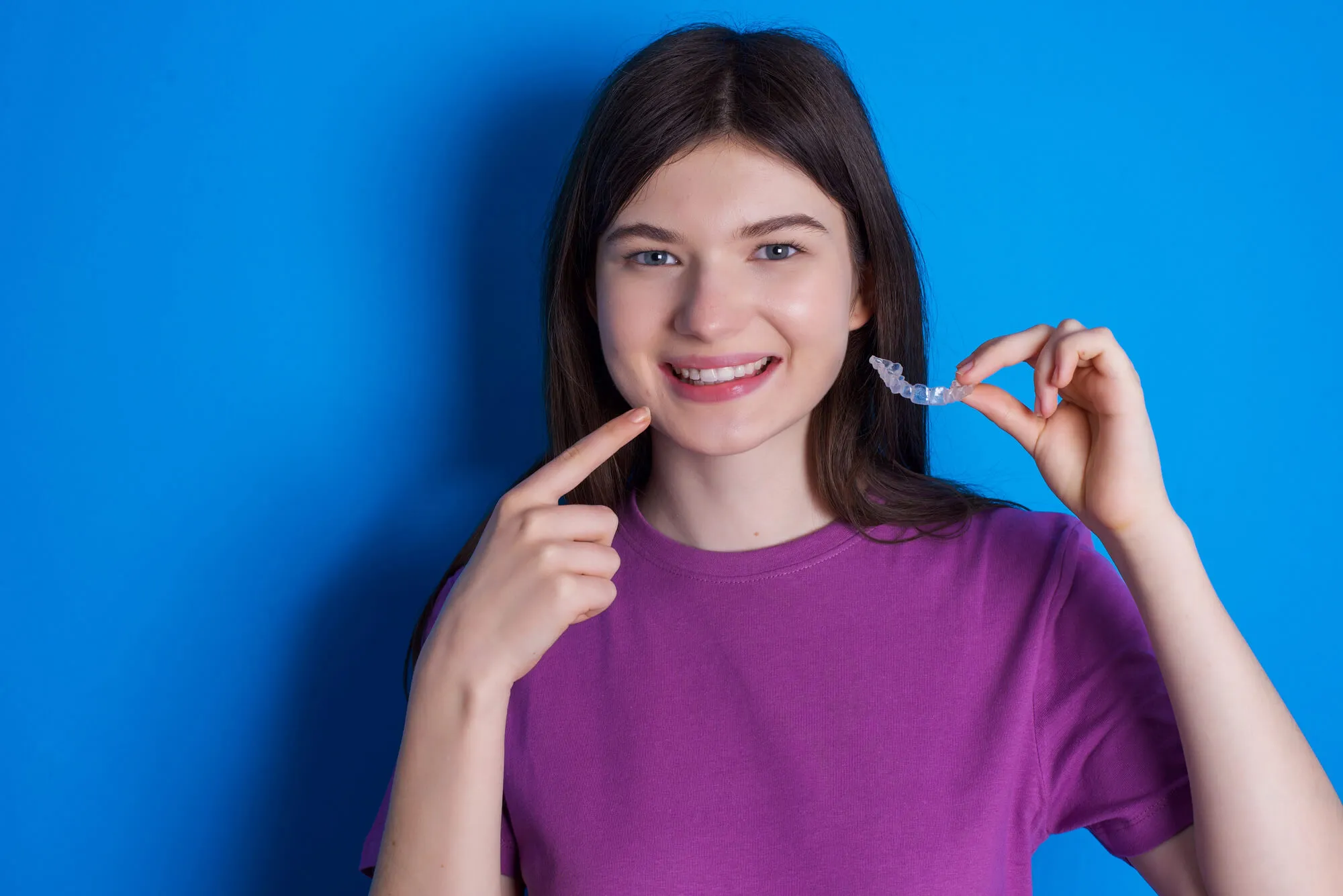 teenager about to wear Franklin TN Invisalign