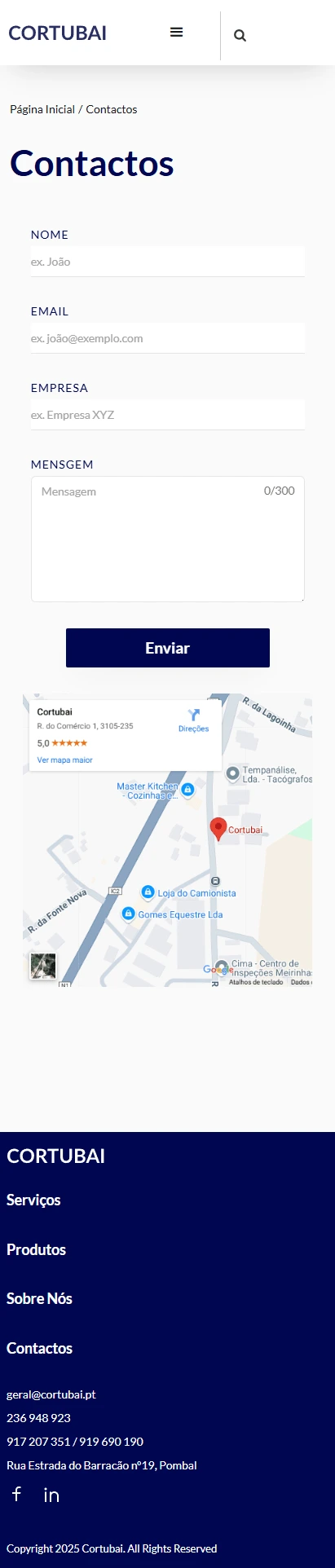 Contacts Webflow site