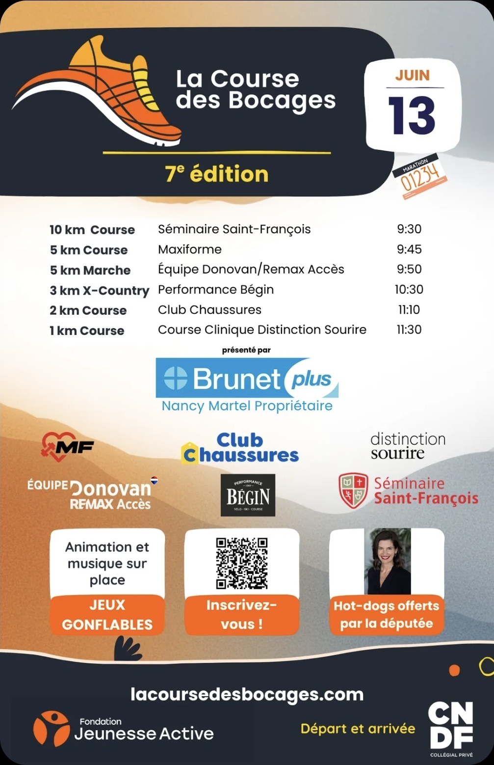 SFSR présent à la Course des Bocages Santé Brunet l'Hétrière