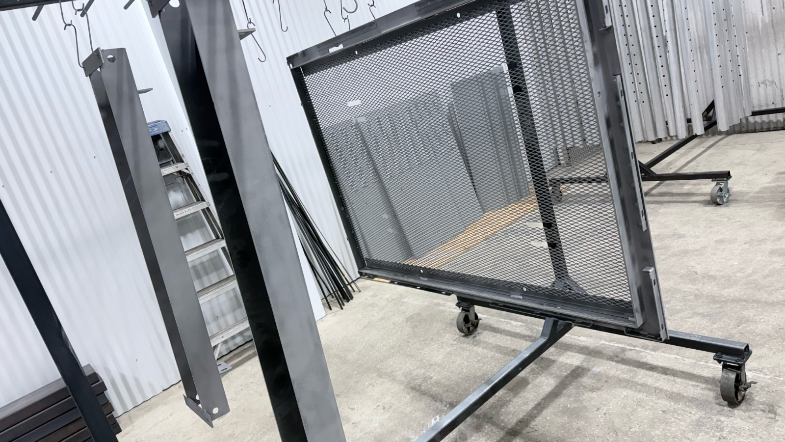 Powder coated panels for electrical enclosure