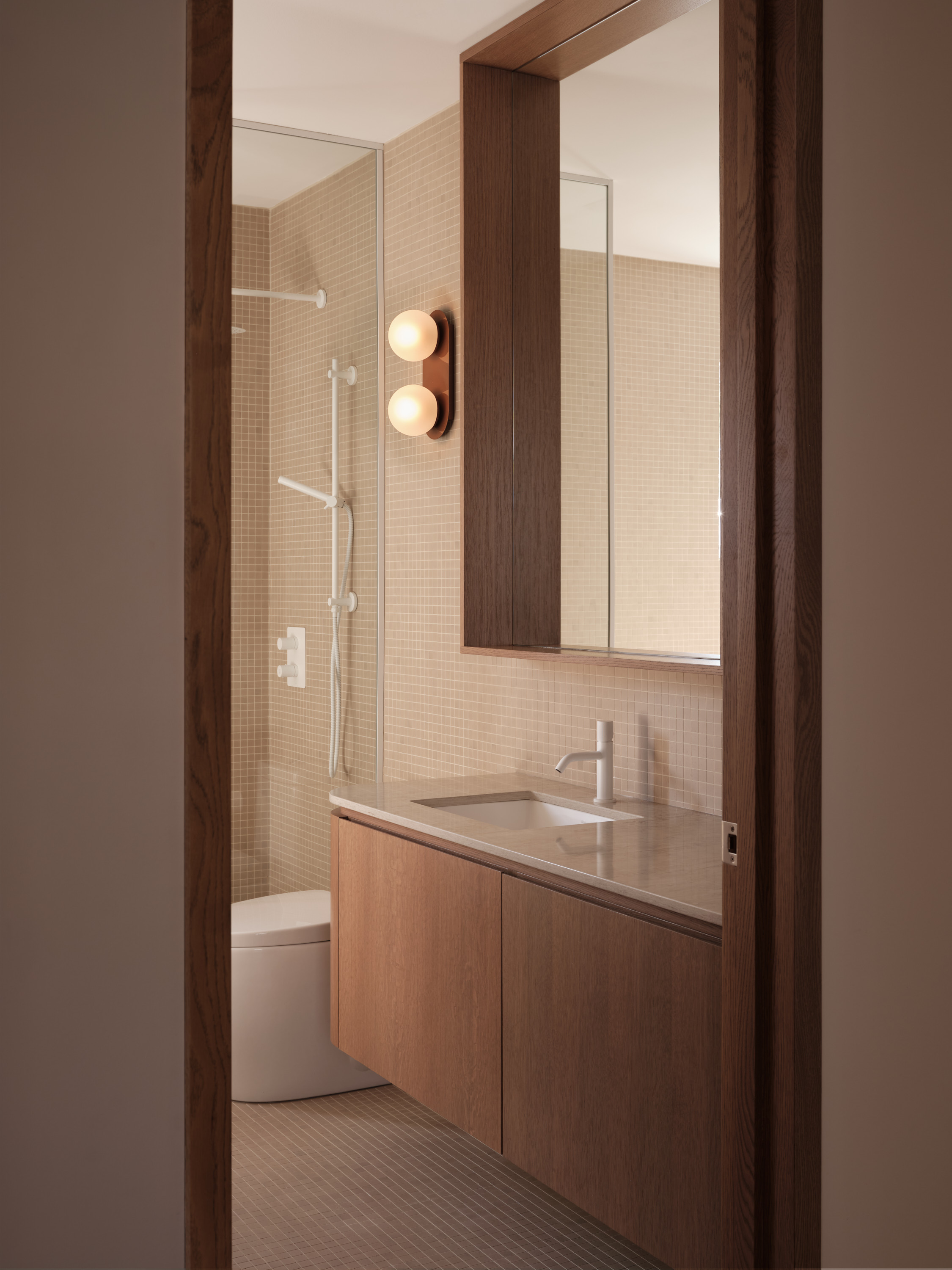 Close-up of the hallway with a wooden door ajar, Seigneurial residence