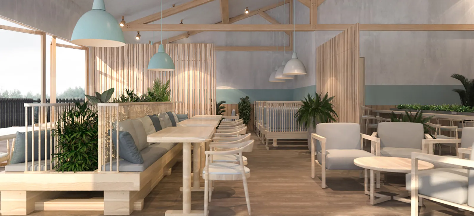 Grey Coffee Cafe Interior Designer 