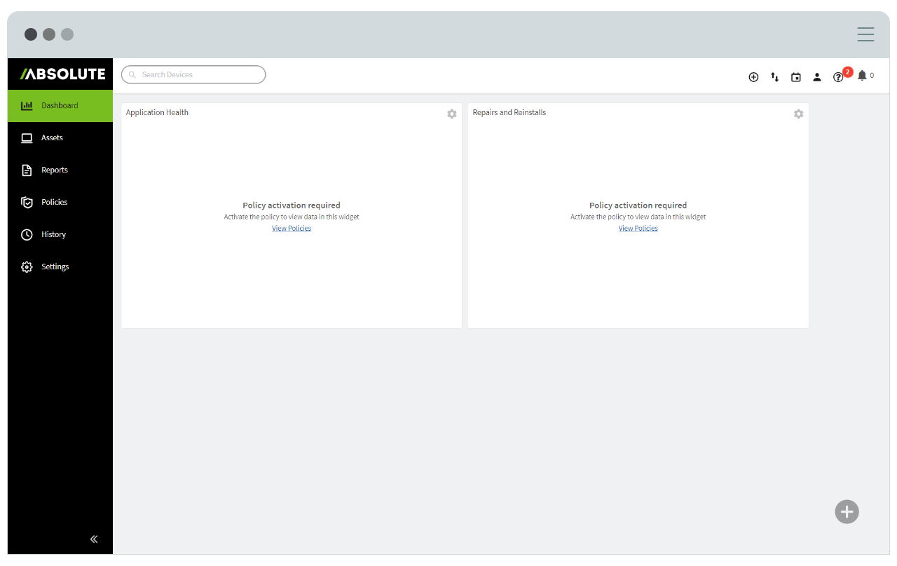 Select Policies Menu