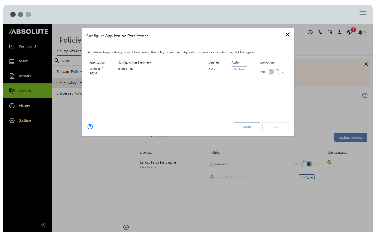 Configure Application Persistence