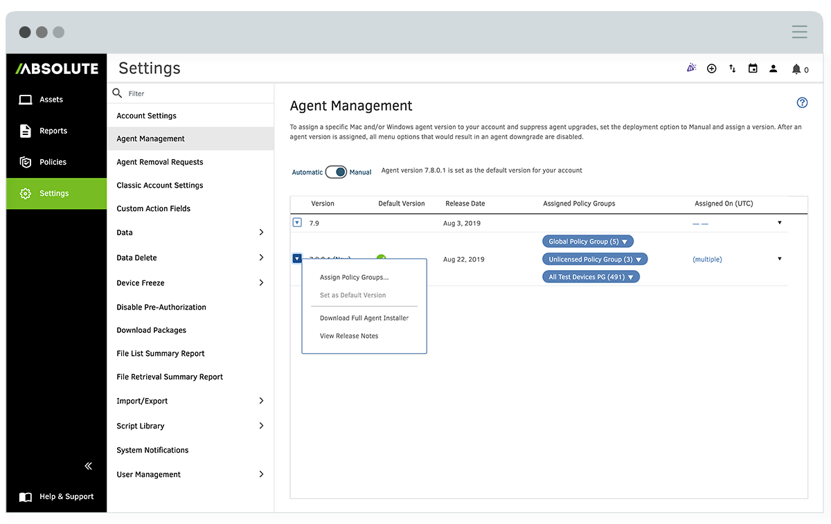 Agent Management
