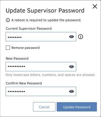 Update Supervisor password
