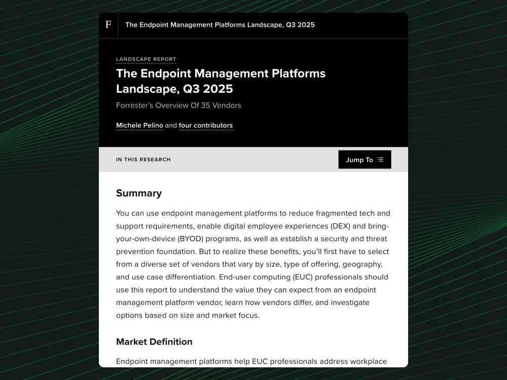 Notable Vendor in The Endpoint Management Platforms