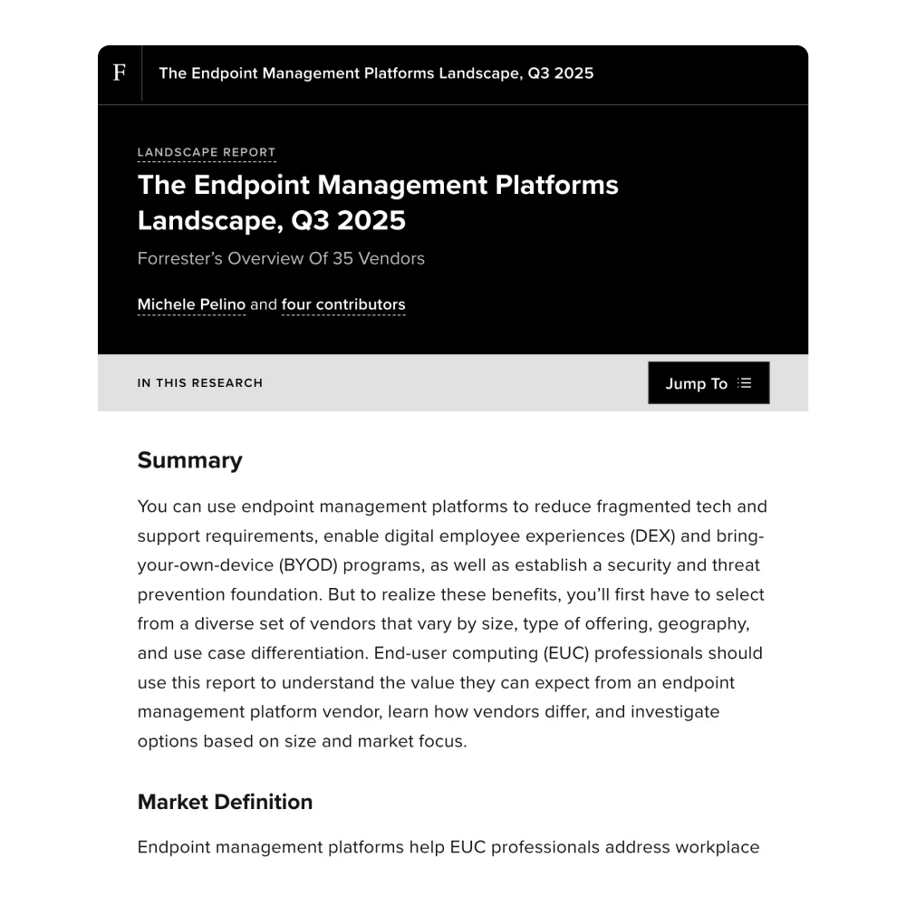 Notable Vendor in The Endpoint Management Platforms