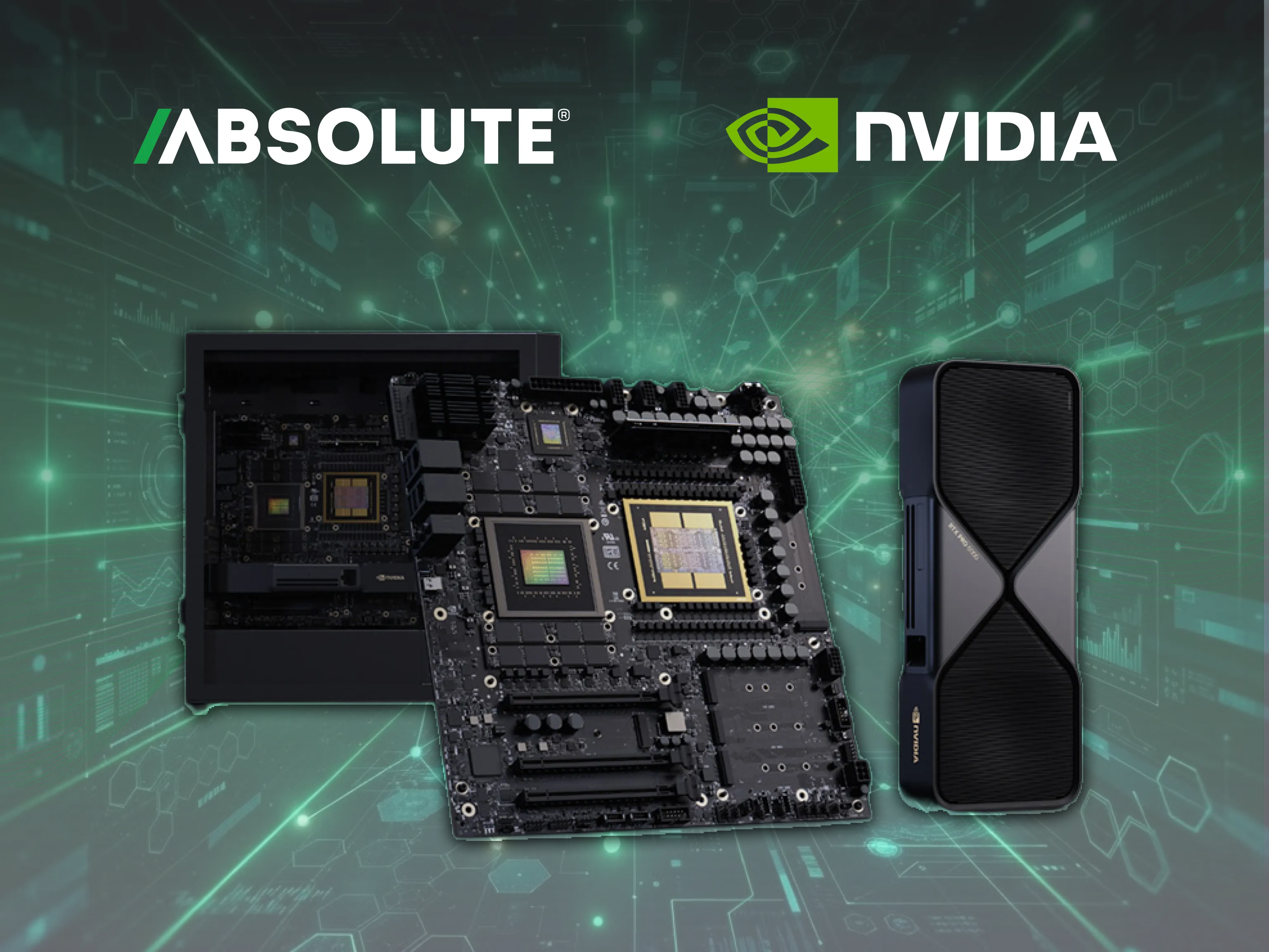 NVIDIA DGX Station for Windows running Absolute's cyber resilience, illustrating AI for Resilience and Resilience for AI