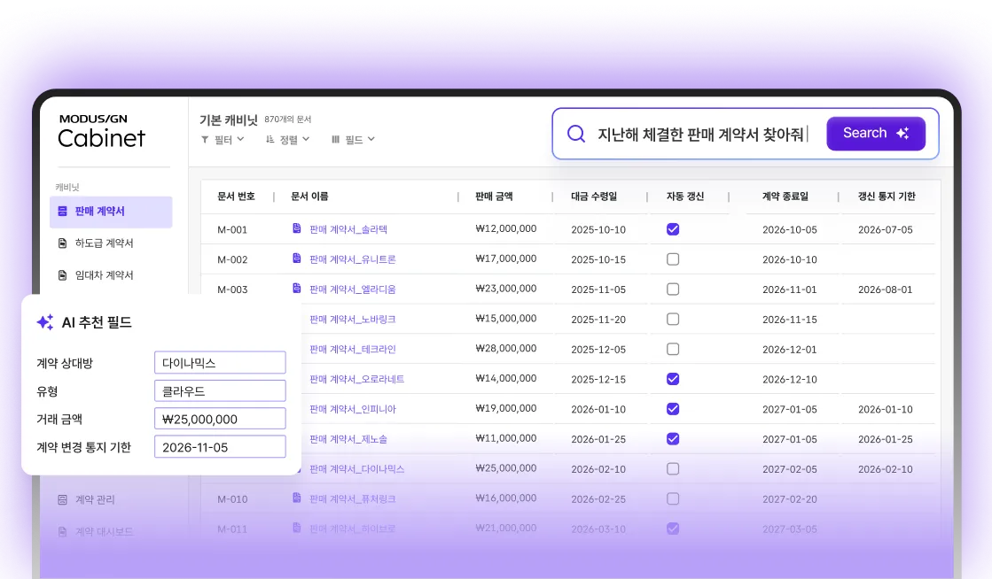 캐비닛 대시보드
