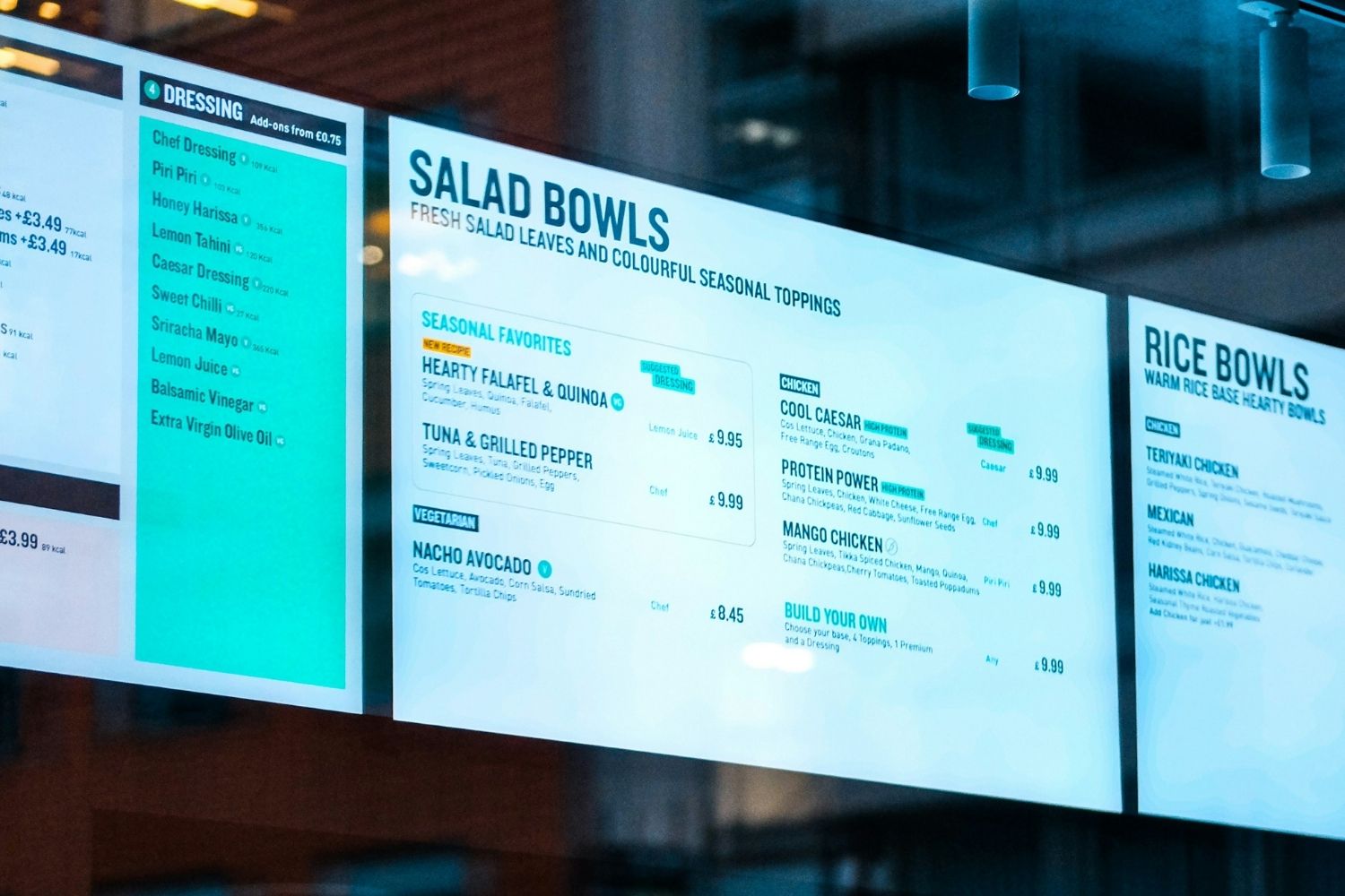 Digital menus for hospitality businesses