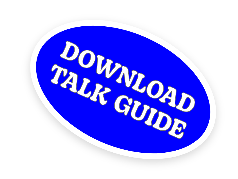 Call to action button that reads 'Download TALK guide'