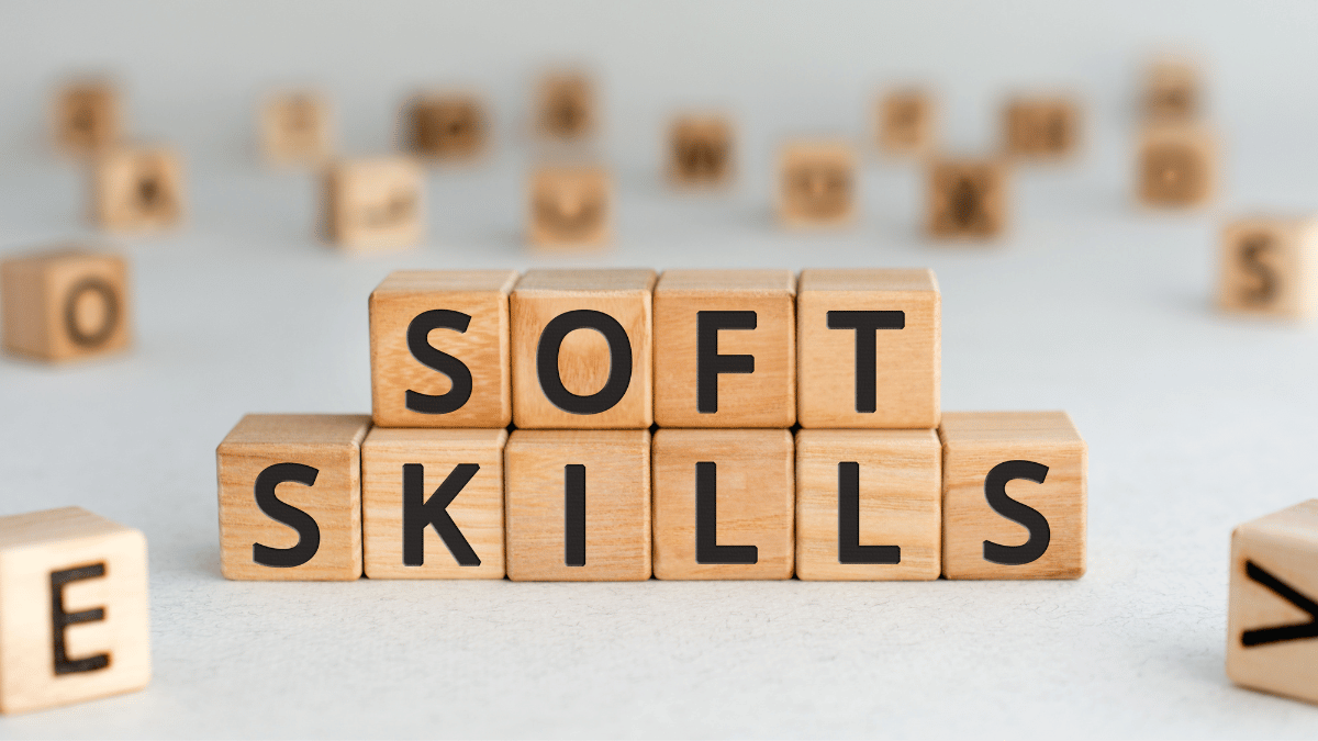 blocks with the words soft skills