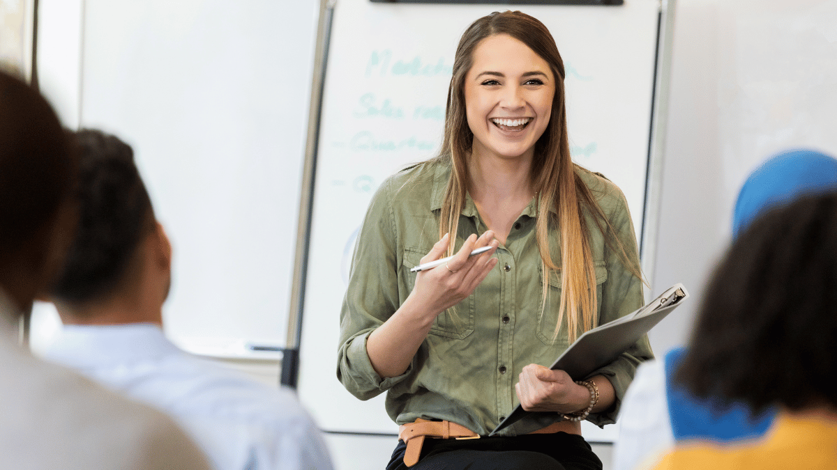 manager presentation at work