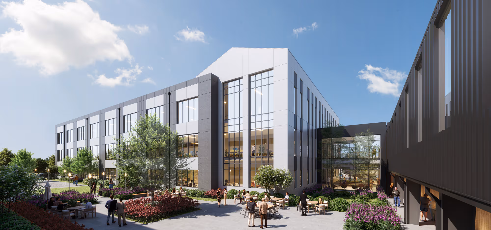 Modern workspace and office development at Haggard Farm district