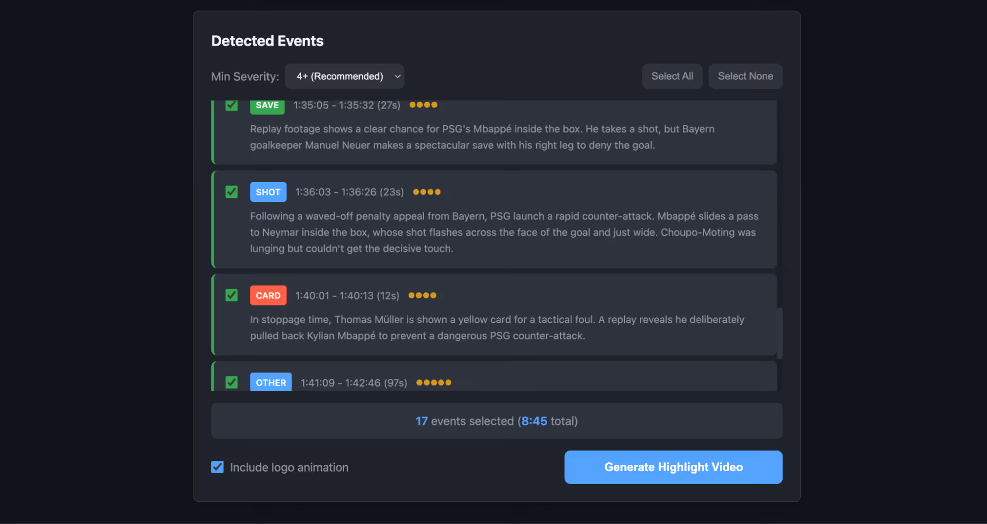 Automatic Highlights Generator