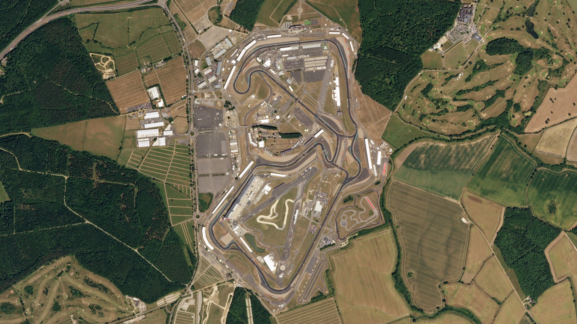 Vue satellite du circuit de Silverstone