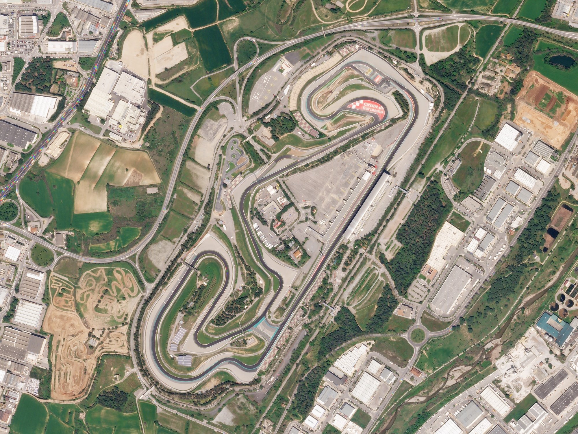 Vue satellite du circuit de Barcelona-Catalunya à Montmeló