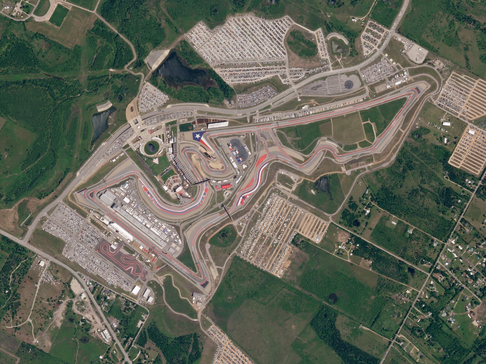 Vue satellite du Circuit of the Americas à Austin