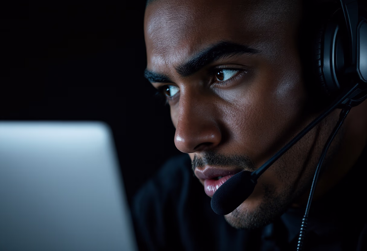 customer support representative in an office