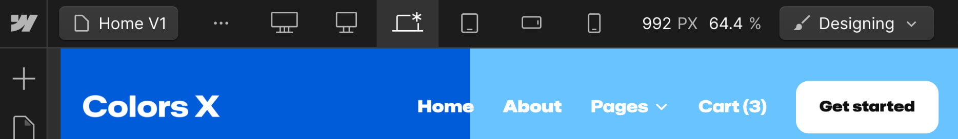 Responsive Design - Colors X Webflow Template