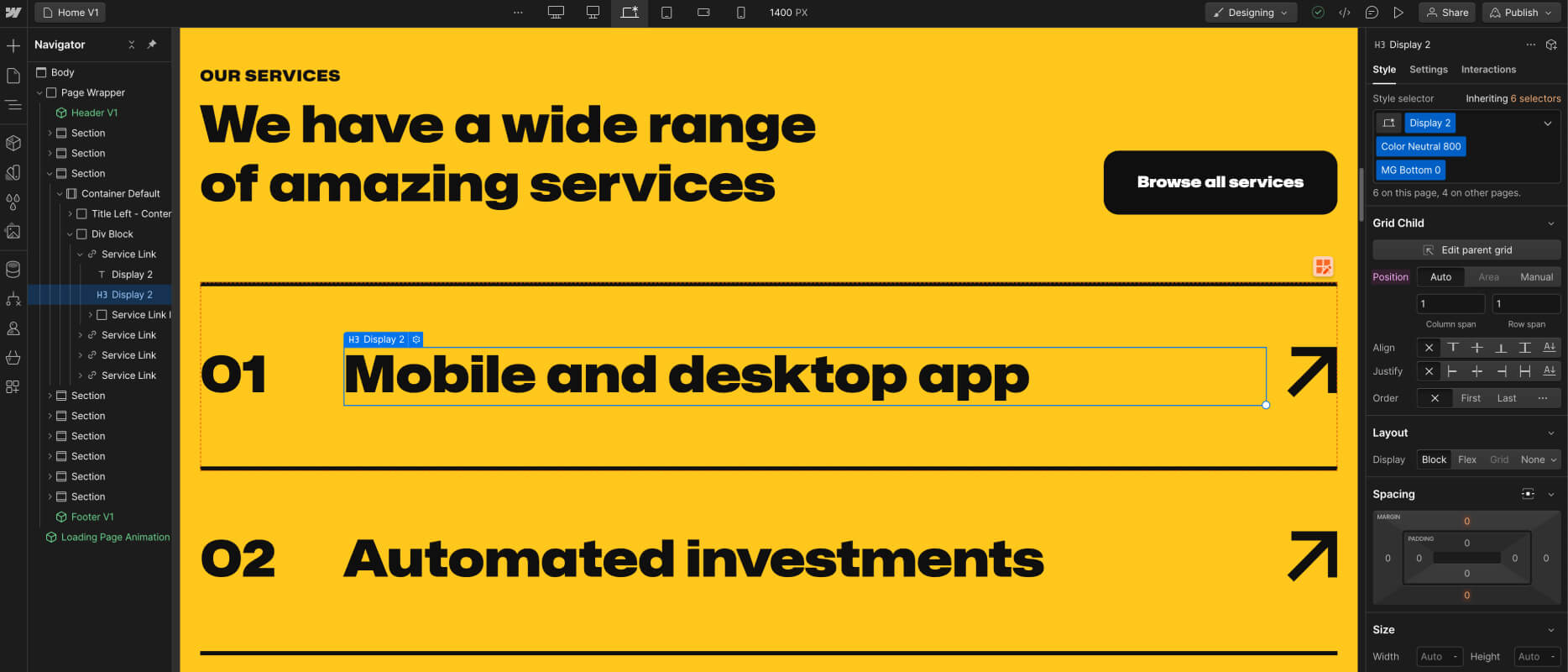 Static Content - Colors X Webflow Template