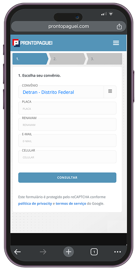 Pronto Paguei - Parcele IPVA e Multas em até 12x no cartão!