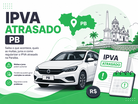 IPVA Atrasado na PB: Como Consultar, Regularizar e Parcelar no Cartão de Crédito