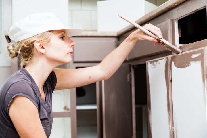 Professional cabinet painting in Arlington