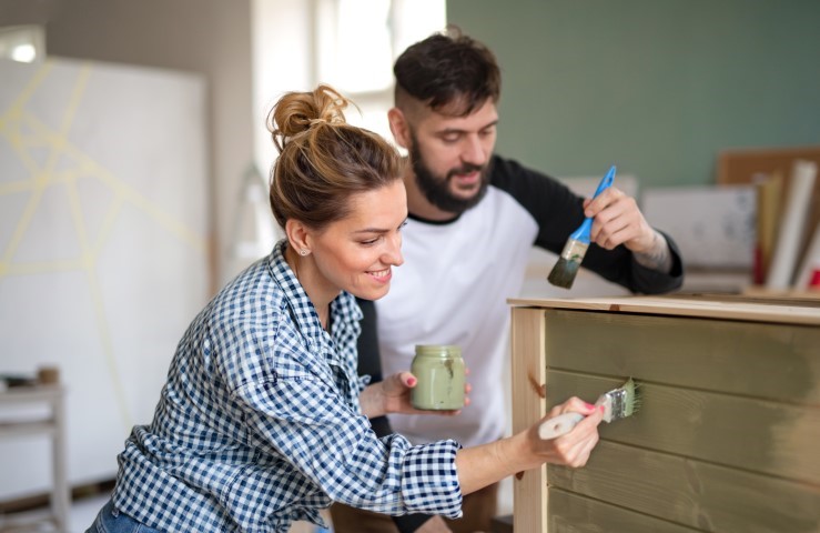 Oakton kitchen cabinet painting