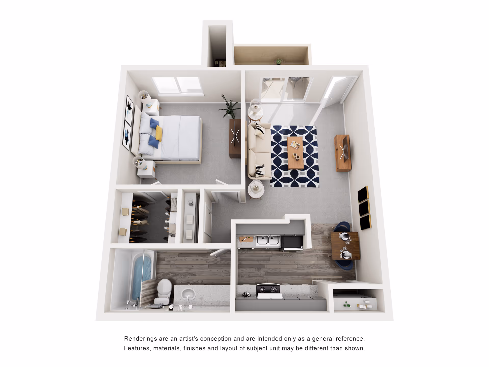 1 Bedr / 1 Bath Layout