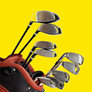 golf clubs in golf bag