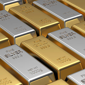gold and silver bars