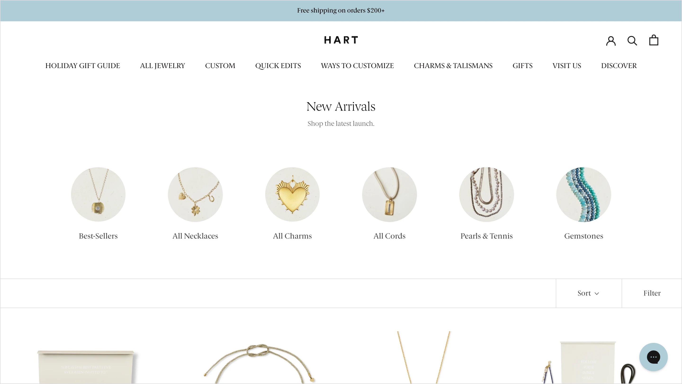 HART's visual filter on their collection pages