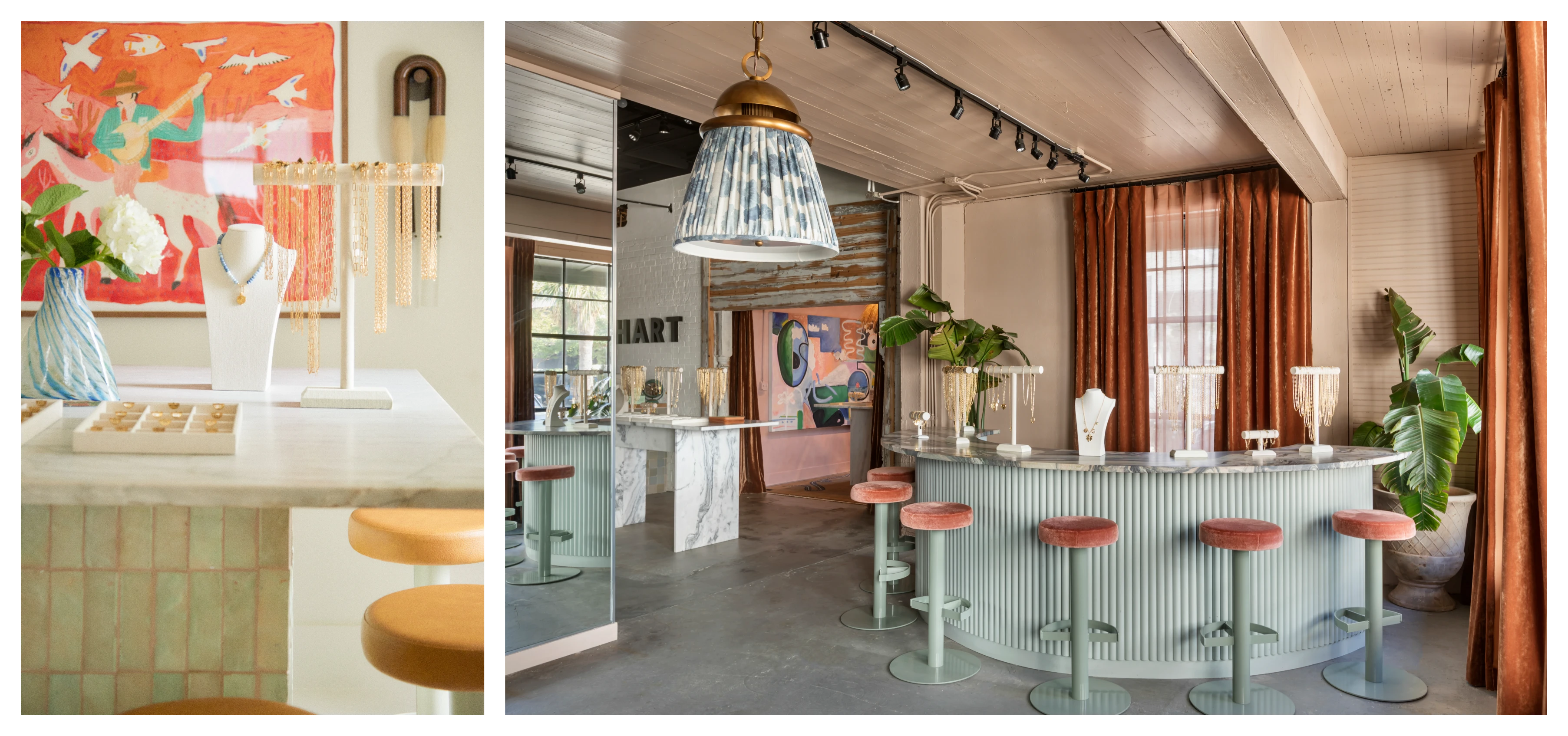 Inside HART's retail locations in Nashville and Charleston