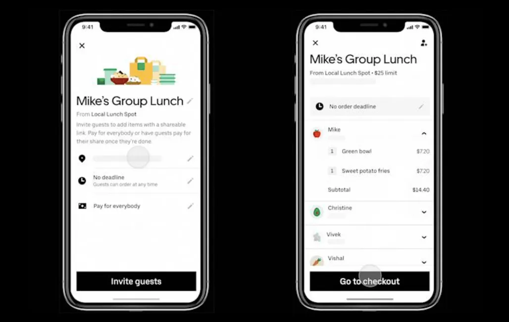 Uber Eats now lets you split the bill with your mates