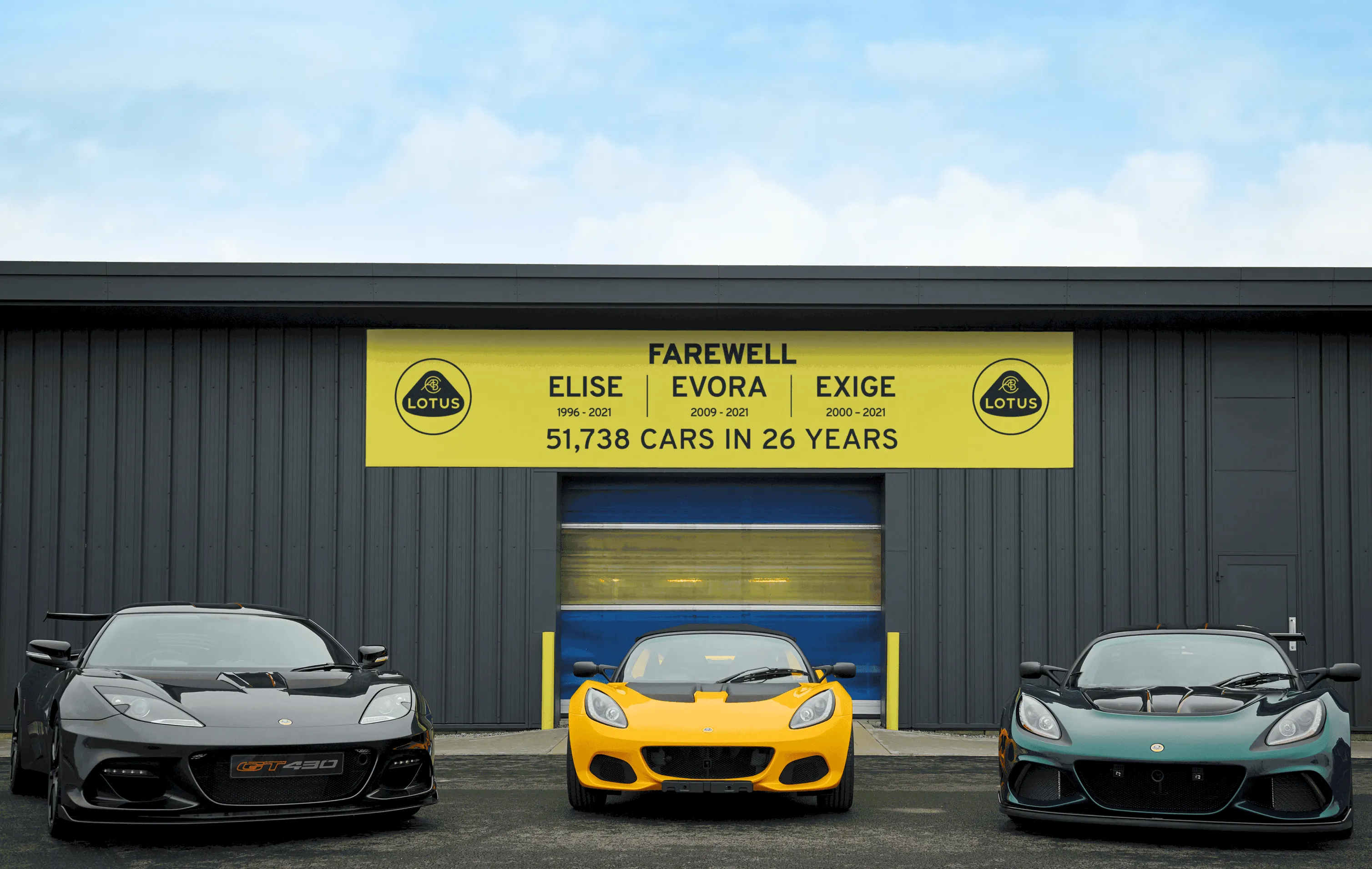 Lotus has now stopped production of the Elise, Exige and Evora