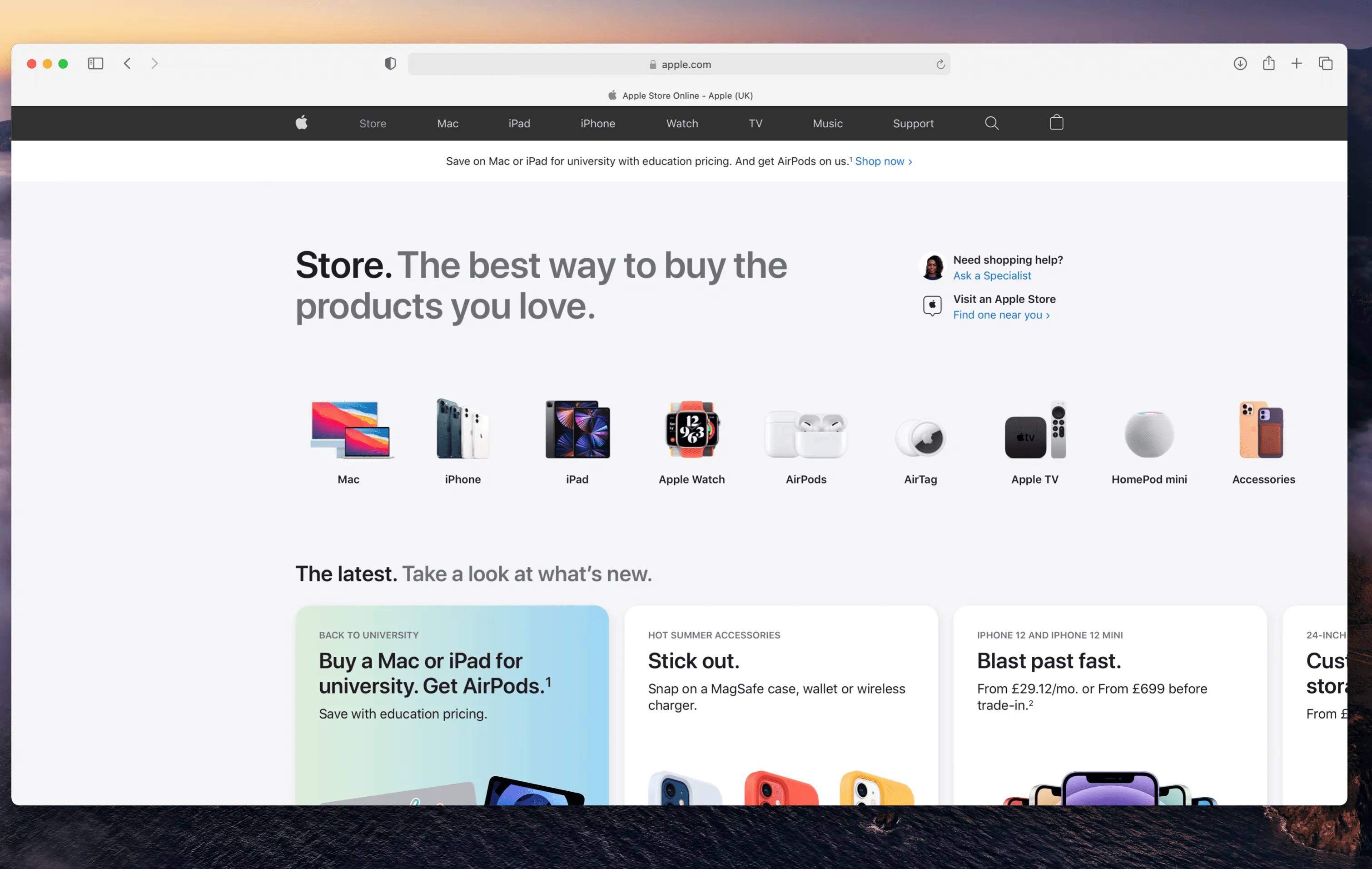 Apple launches new redesigned online store