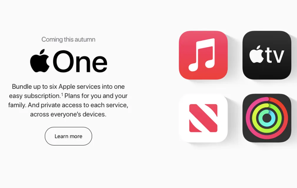 Apple announces Apple One – a bundle for all of its services