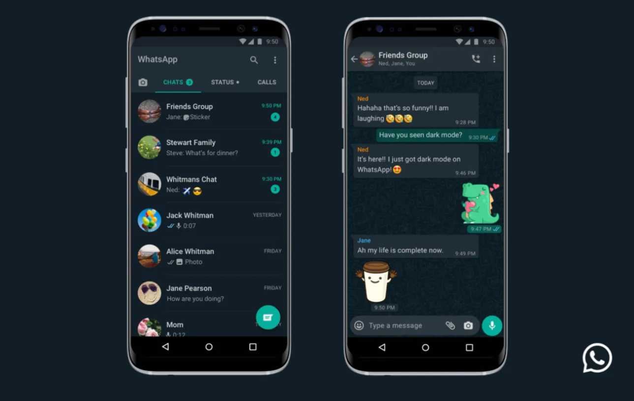 WhatsApp launches dark mode for iOS and Android