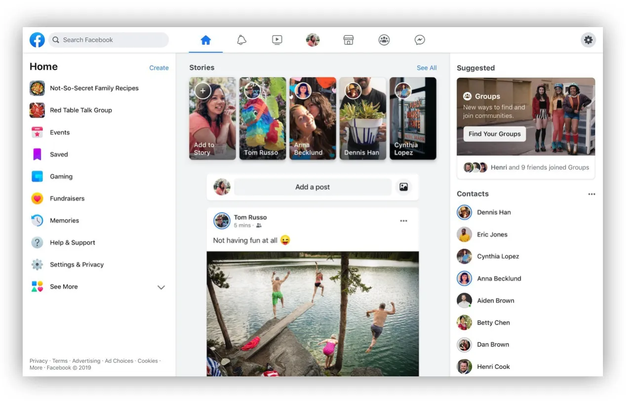 New Facebook design begins rolling out to users