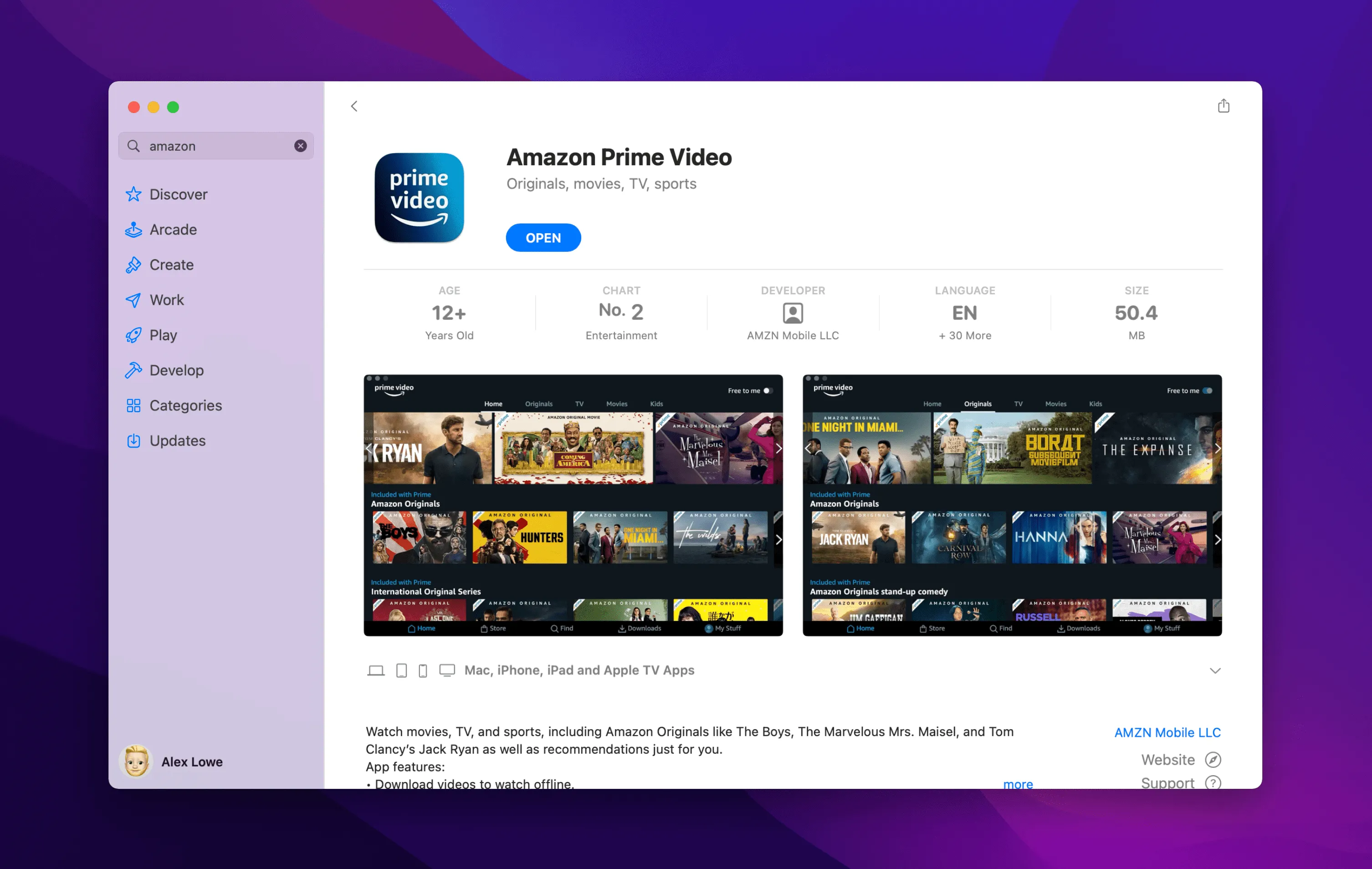 Amazon launches a Prime Video app for macOS