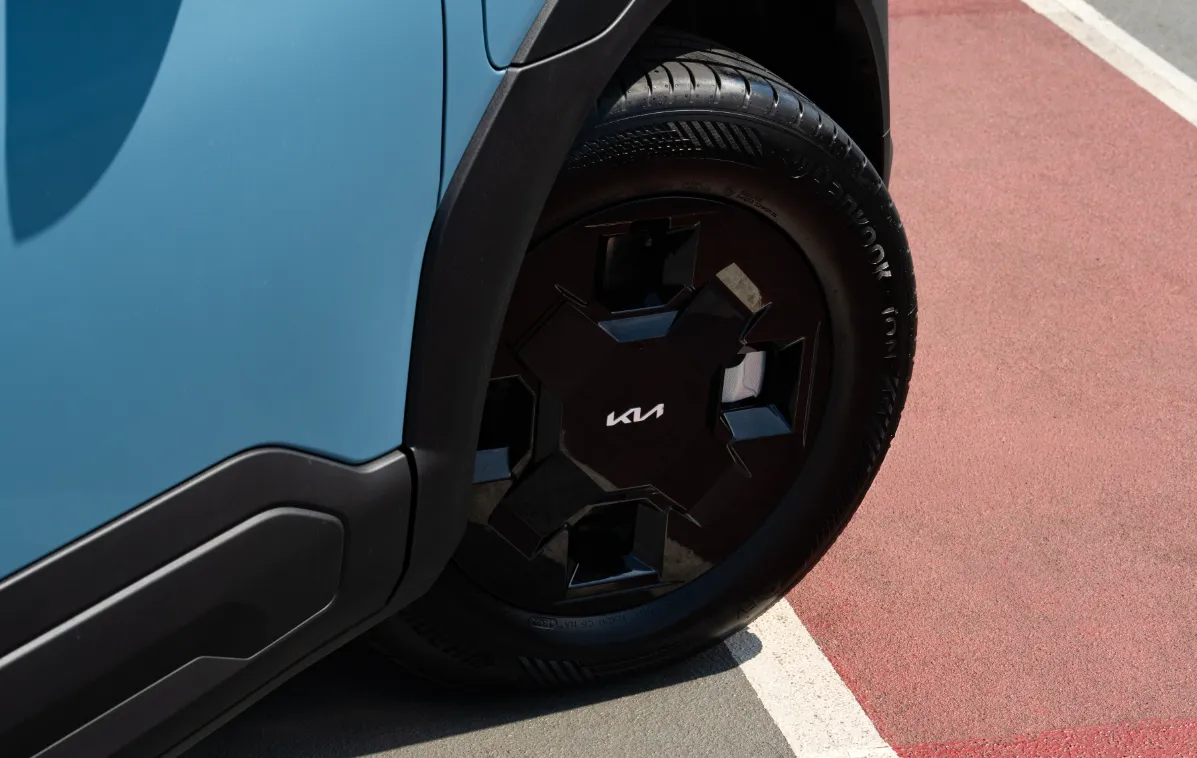 Blue Kia EV2 Air Black Alloys