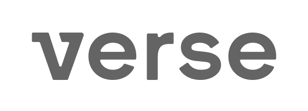 Pixelated text displaying the word 'verse' in gray on a black background.