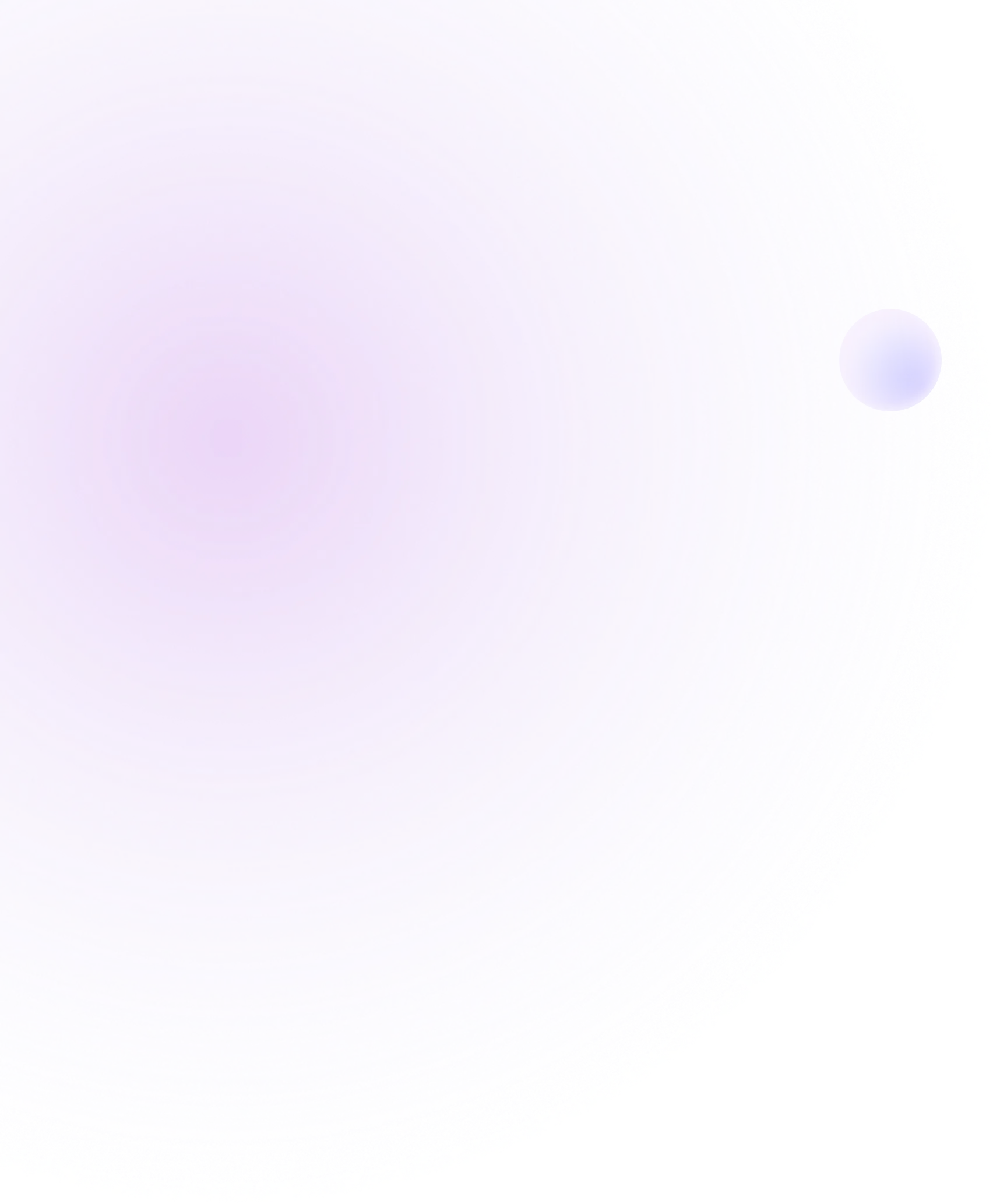 Soft purple gradient with a small glowing purple orb on the right side.